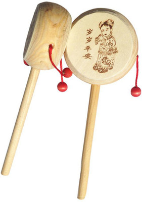 

Desi Karigar Wooden Rattle Drum Instrument Child Musical Toy (Set Of 2) Rattle(Multicolor)