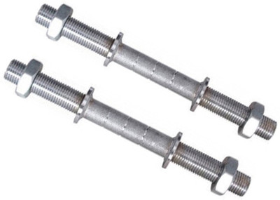 

StepInnStore Steel Dumbbell rod with steel nuts Weight Lifting Bar(Silver)