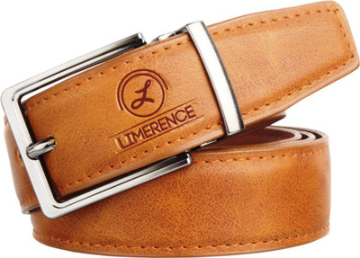 

LIMERENCE Men Casual Tan Artificial Leather Belt