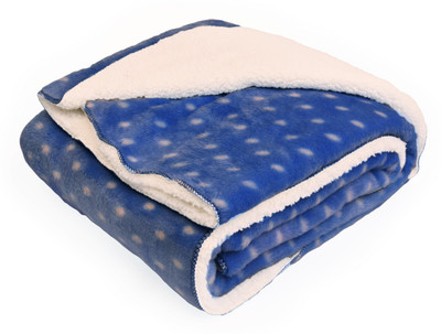 

Cute Gang Polka  Coral Blanket(Microfiber, Royal Blue