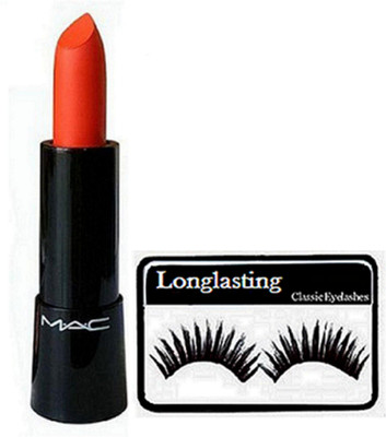 

longlasting eyelashes, mac lipstick(Set of 2)