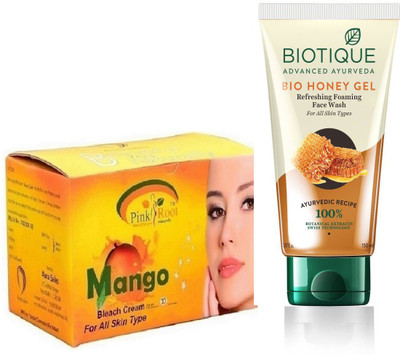 

Pink Root MANGO BLEACH 250G WITH HONEY FACEWASH(Set of 2)