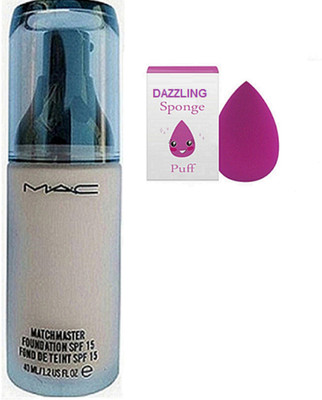DAZZLING Sponge Puff & Mac MAtchmaster Foundation(Set of 2)