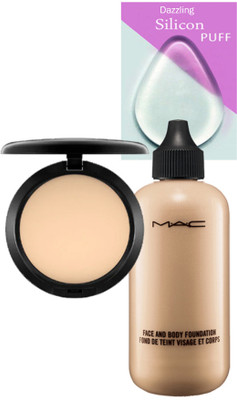 

DAZZLING Slicon Puff&Faced&Body Foundation&Mac Studio Fix Comnpact(Set of 3)