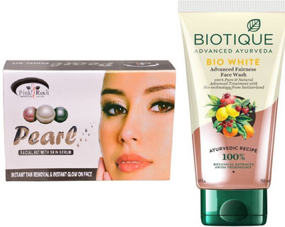 

Pink Root PEARL KIT 83G WITH WHITE FAIRNESS FACEWASH(Set of 2)