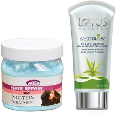 

Pink Root HAIR SPA CREAM 500G WITH LOTUS SKIN WHITENING FACEWASH(Set of 2)