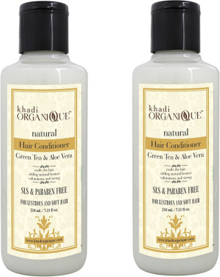 

Khadi organique 'Khadi Organique GreenTea Aloevera Hair Conditioner - SLS & PARABEN FREE( Pack of 2)(420 ml)