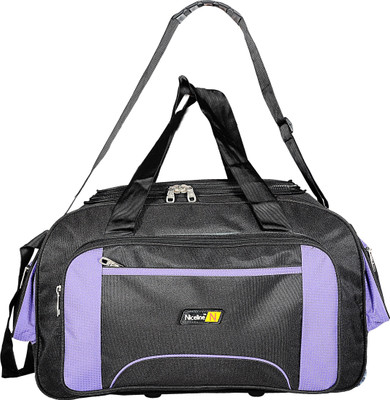

Nice Line (Expandable) (Expandable)Black Polyester 50 litres Inch Travel Duffle Bag/Trolley Bag/Cabin Luggage Duffel Strolley Bag(Black)
