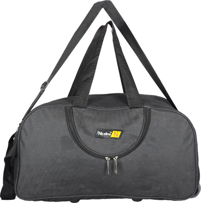 

Nice Line (Expandable) (Expandable)Black Polyester 50 litres Inch Travel Duffle Bag/Trolley Bag/Cabin Luggage Duffel Strolley Bag(Black)