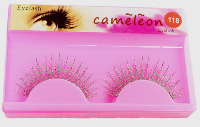 

Ear Lobe & Accessories Cameleon Eye Lashes 118 With Silver Glitter(Pack of 1)