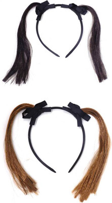 

BOXO Fashionable Hair Accessories Hair Band For Girls Party Wear, Perfect Birthday Gifts For Kids, (Black, Brown) Hair Band, Head Band(Black, Brown)