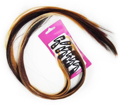 

EKAN Coloured Extensions With Clip For Women And Girls, Multi Color,15 Gram Hair Extension