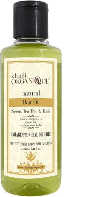 

Khadi organique Neem Teatree & Basil Hair Oil (PARABEN FREE) Hair Oil(210)