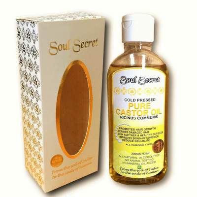 

SOUL SECRET PURE CASTOR OIL cold pressed castor oil for hair growth and skin moisturization Hair Oil(200 ml)
