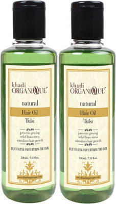 Khadi organique 'Khadi Organique Tulsi Hair Oil( pack of 2) Hair Oil(420 g)