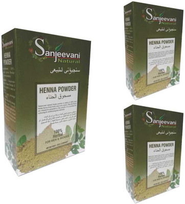 

SANJEEVANI NATURAL Henna Powder 100% Herbal for Women & Men Pack of 3(300 g)