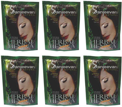 

SANJEEVANI NATURAL Herbal Henna for Women & Men Pack of 6(600 g)