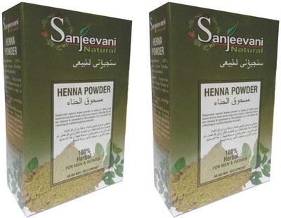 

SANJEEVANI NATURAL Henna Powder 100% Herbal for Women & Men Pack of 2(200 g)