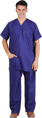 

fabuniforms Dark Blue OT Dress (Size:40) Shirt, Pant Hospital Scrub(NAVY BLUE L)