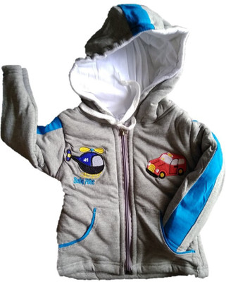 

Arya Krishna Full Sleeve Applique, Graphic Print, Printed, Colorblock Baby Boys & Baby Girls Jacket, Light grey