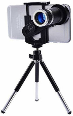 

Crystal Digital 8x Optical Zoom Tripod Kit With Universal Tripod Mobile Phone Lens (Wide and Macro) Lens(Black, na)