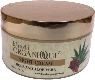 

Khadi Organique Rose and aloevera night cream 50 gn pack of 1(50 g)