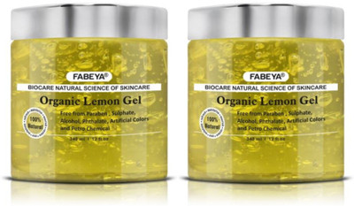 

Fabeya Organic Lemon Gel and Lemon Gel 340ML each-Pack of 2- No Paraben(340 ml)