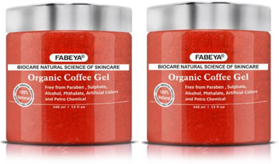 

Fabeya Organic Coffee Gel and Coffee Gel 340ML each-Pack of 2- No Paraben(340 ml)