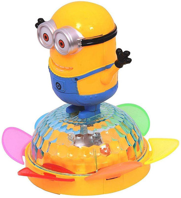 

Stylo 4D Musical minion Toy With unique Spin Lighting Ball, Music, B/O & Omni-directinal(Multicolor)