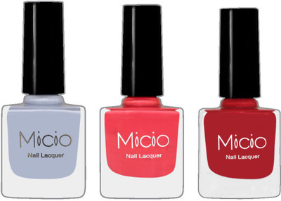 

Micio Luxurious Collection of Glossy Nail Lacquer (Arctic, Bubbly Pink, Vixenwine)(Pack of 3)