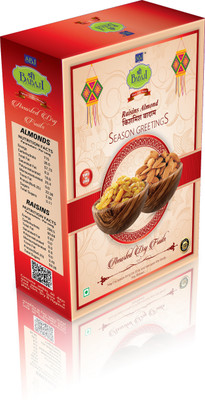 

Shree BABAJI Pack of Two {Almond(Badam)200 grams and Raisins(Kismiss)200 grams} Assorted Nuts(400 g, Box)