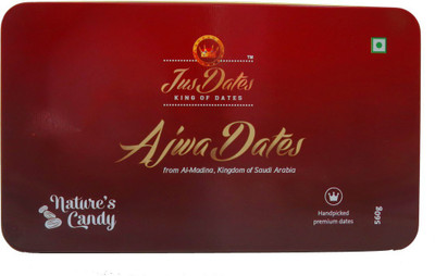 

JUSDATES Ajwa Dates 560 Dry Dates(560 g, Tin)