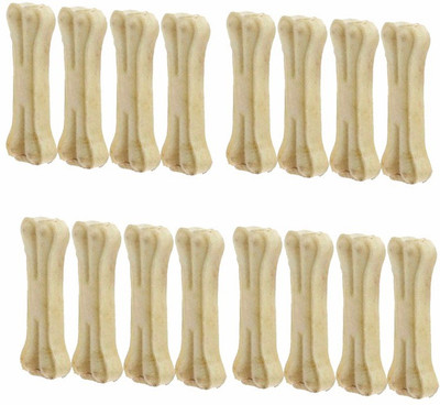 

SAWAY White Digestible Press bone Calcium Treat ( 5 Inch 16 Piece) Chicken, Beef Dog Chew(1.4 kg, Pack of 16)
