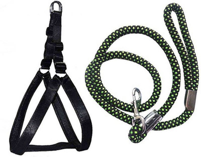 

PET HUB Dog Harness & Leash(, BLACK 0.75 INCH NYLON MATERIAL PADDED