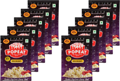 

PopEat Desi Delight Desi Delight Popcorn(400 g, Pack of 10)