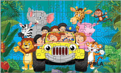 

Pola Puzzles Jungle Safari 60 Pieces Jigsaw Puzzles or Floor Puzzles Size: 36 CM X 21 CM, Age 5+ Years and Above(60 Pieces)