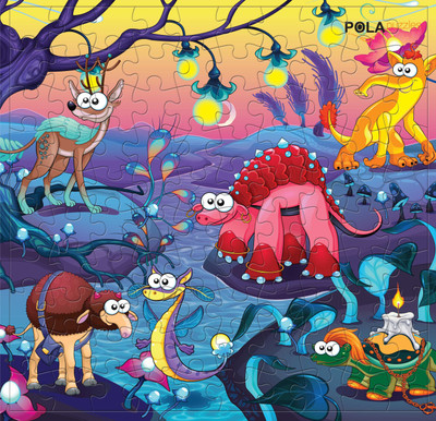 

Pola Puzzles Dino Age 100 Pieces Jigsaw Puzzles or Floor Puzzles Size: 36 CM X 34 CM, Age 5+ Years and Above(100 Pieces)