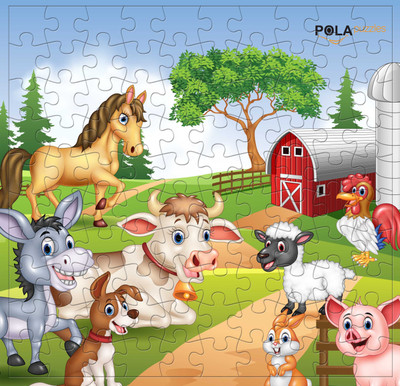 

Pola Puzzles Farm Friends 100 Pieces Jigsaw Puzzles or Floor Puzzles Size: 36 CM X 34 CM, Age 5+ Years and Above(100 Pieces)