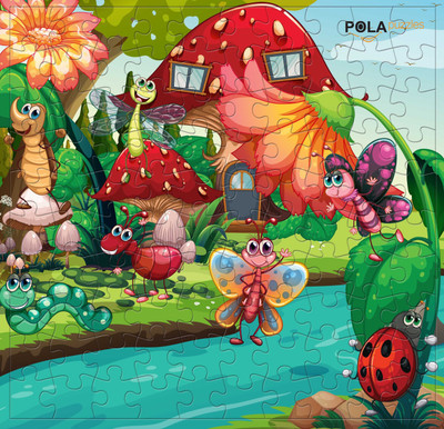 

Pola Puzzles Insect World 100 Pieces Jigsaw Puzzles or Floor Puzzles Size: 36 CM X 34 CM, Age 5+ Years and Above(100 Pieces)