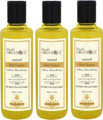 

khadi organique Saffron,Tulsi & Reetha hair cleanser(.630 ml)