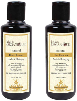 Khadi organique 'Khadi Organique Amla & Bhringraj hair cleanser ( Pack of 2)(420 ml)