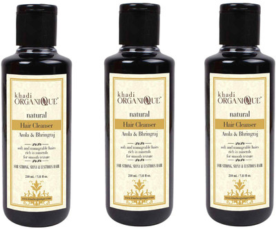 

KHADI ORGANIQUE AMLA & BHRINGRAJ HAIR CLEANSER (SHAMPOO) 630 ML PACK OF 3(630 ml)