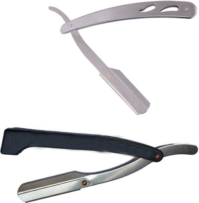 

KYT plastic handle razor And Stainless Steel Straight Barber Folding Hair Salon Razor (Pack of 2 )(Pack of 2)