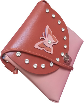 

Hims Women Evening/Party Pink, Red PU Sling Bag