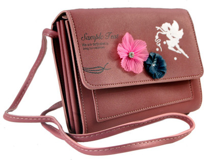 

sparklyy Women Evening/Party, Casual, Formal Pink Synthetic Leather Sling Bag