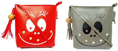 

bandicoot Women Casual Red PU Sling Bag