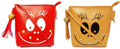 

bandicoot Women Casual Red PU Sling Bag