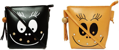 

bandicoot Women Casual Black PU Sling Bag