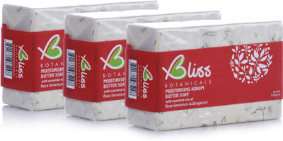 

Bliss Botanicals Moisturizing Kokum Butter soap with Rose Geranium & Bergamot Oil(300 g, Pack of 3)