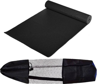 Lavya 4 MM 100%EVA Eco Friendly Mat Blue4 mm Exercise & Gym, Yoga Mat Blue 4 mm Yoga Mat, Black